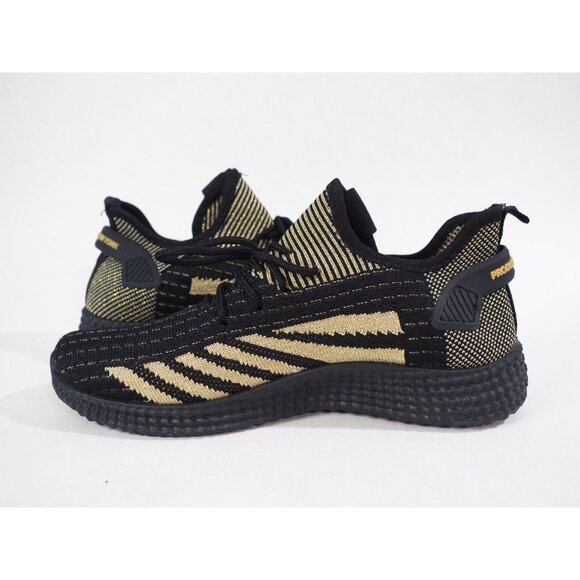 Pony PP2 Spike Knit Black & Gold Lace-Up Athletic Sneakers, Size 6.5 (US) - Picture 7 of 12